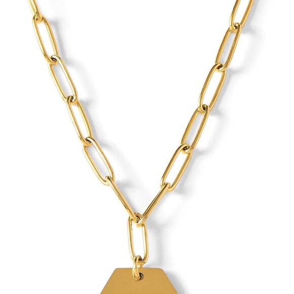 Jewelry - Kappa Kappa Gamma Gold Plated Paperclip Necklace 18 Inch Sorority Gift Women